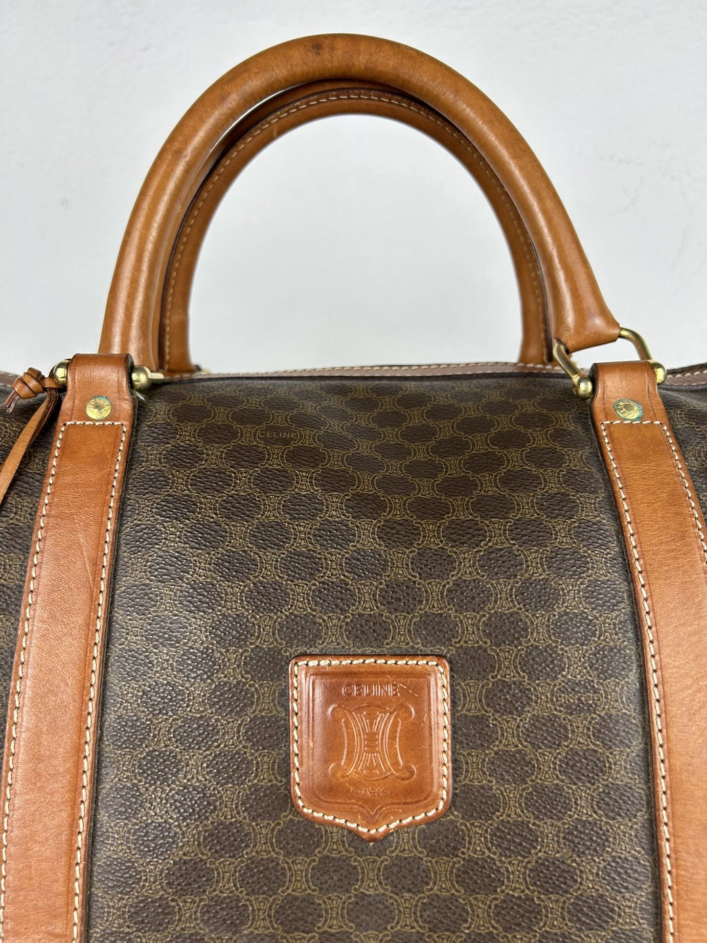 Vintage 90s Celine macadam monogram boston bag