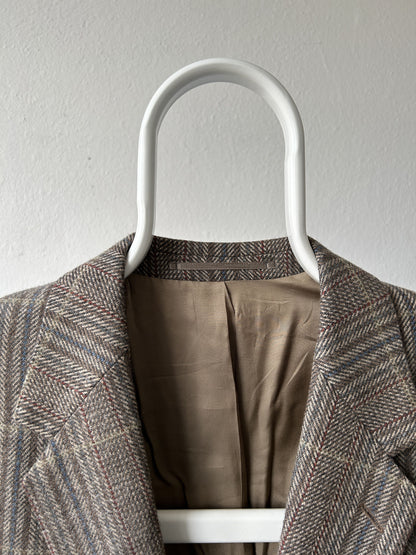 Vintage handmade checkered cashmere blazer