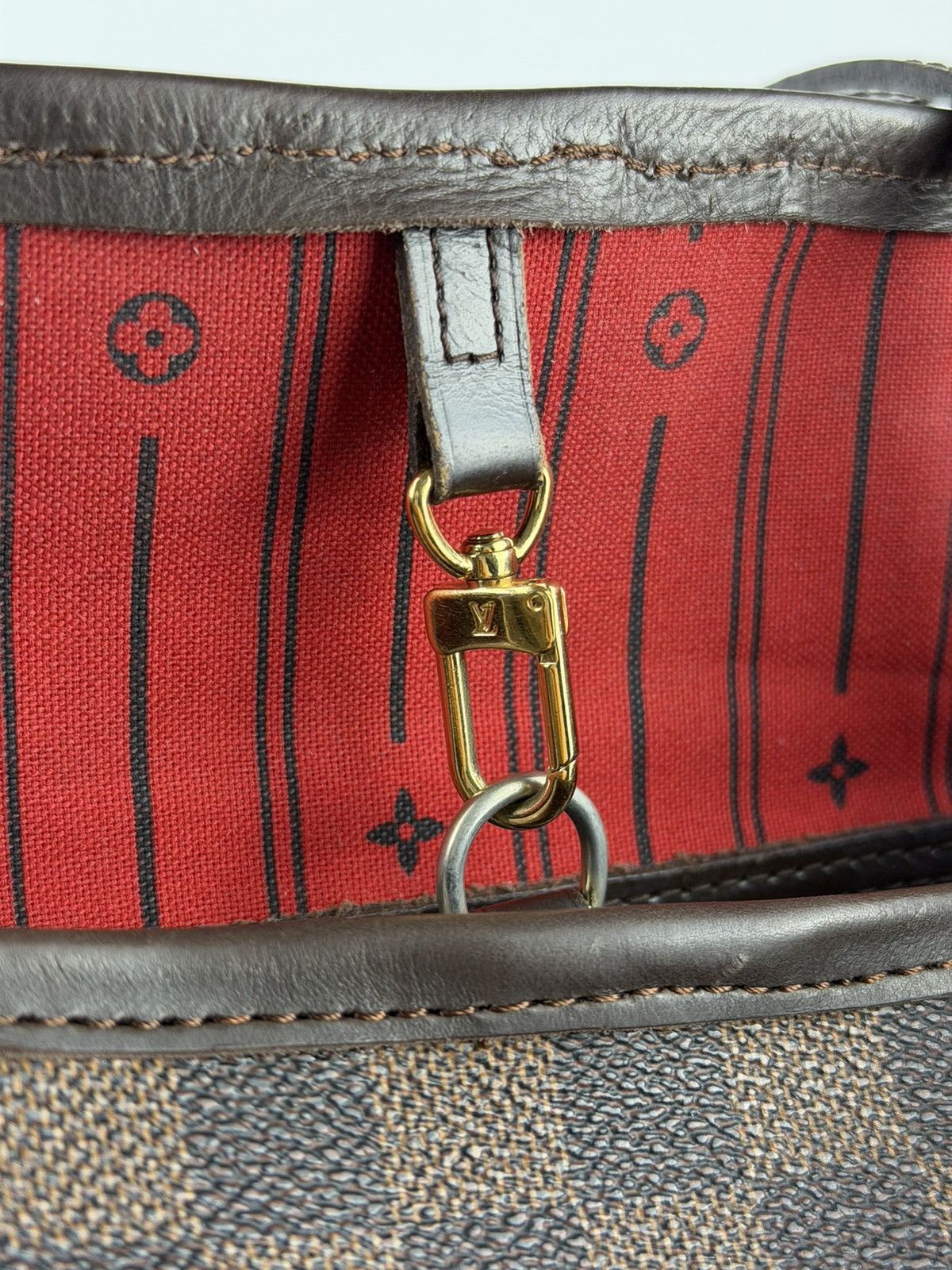 Louis Vuitton damier ebene neverfull mm tote bag