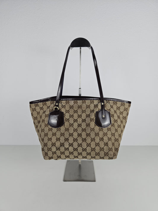 Gucci abbey gg monogram tote bag