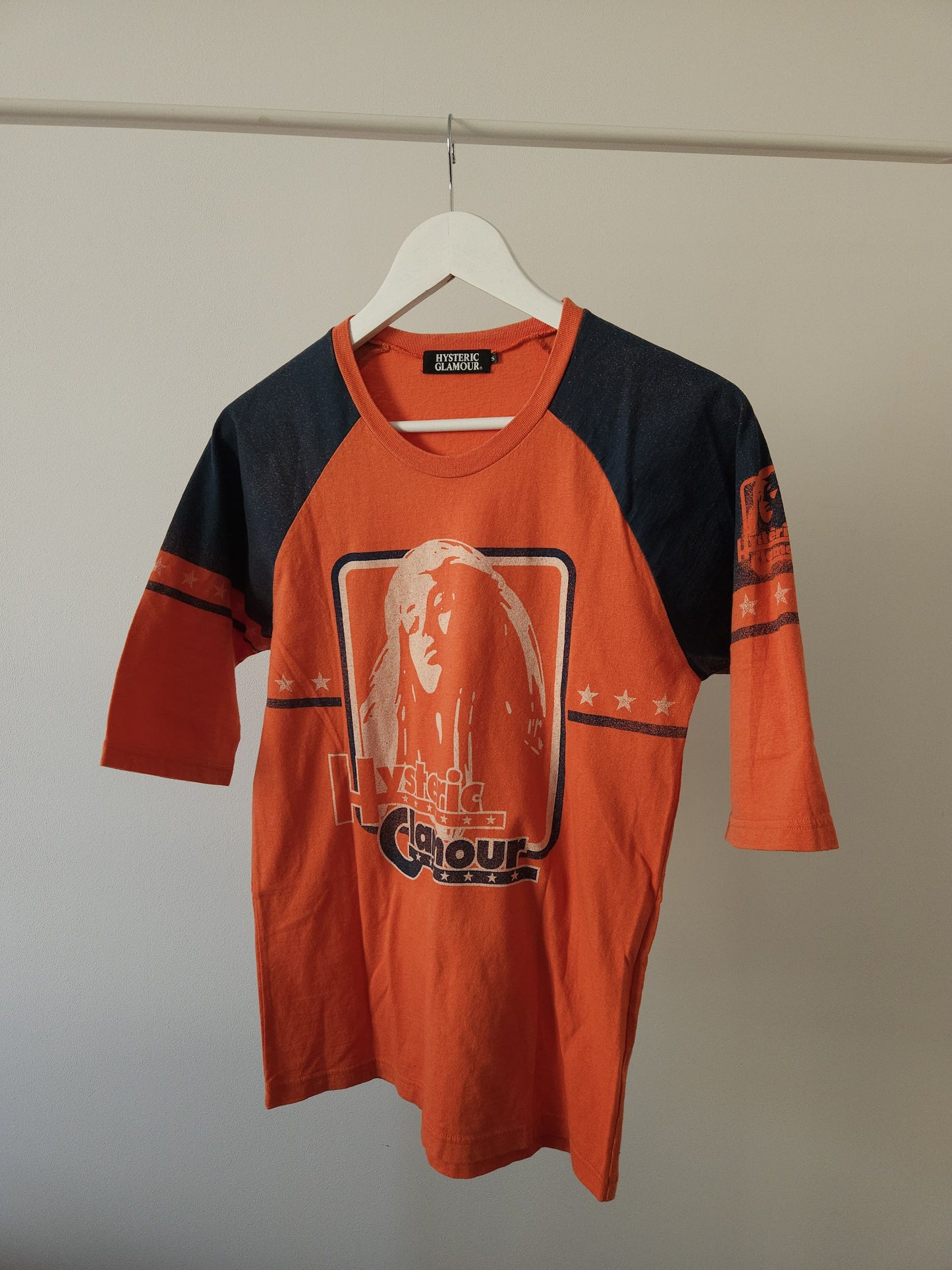 Hysteric glamour raglan ¾ sleeve girl tee