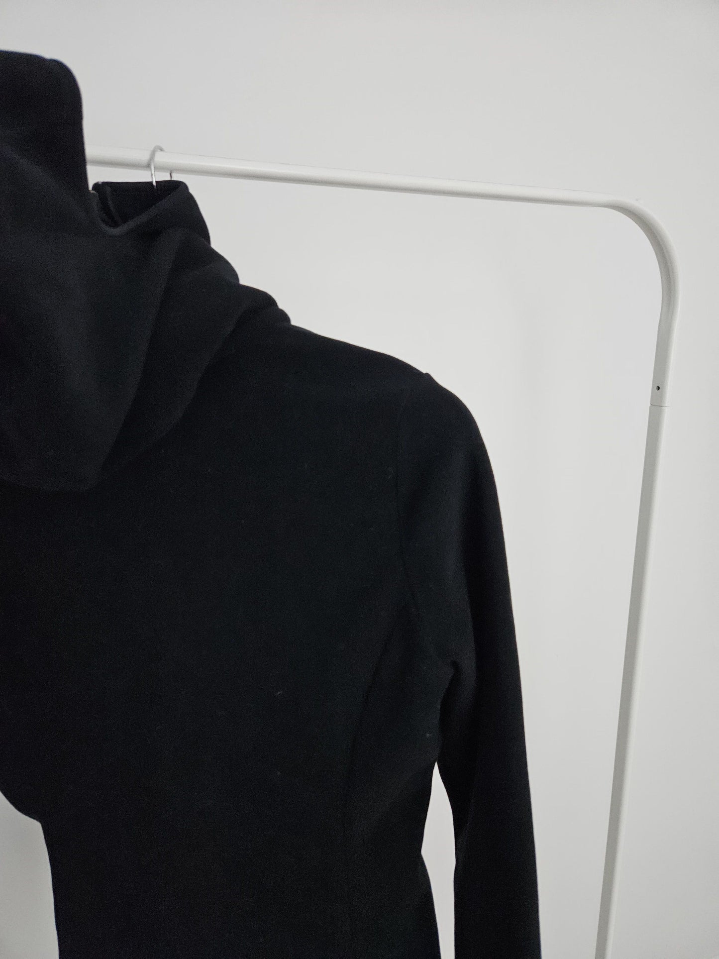 Prada sport red tab ninja fleece hoodie asymmetric zip