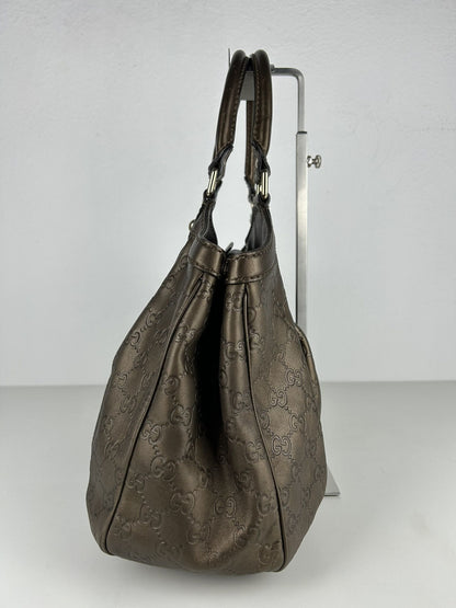 Gucci guccissima sukey medium size leather handbag