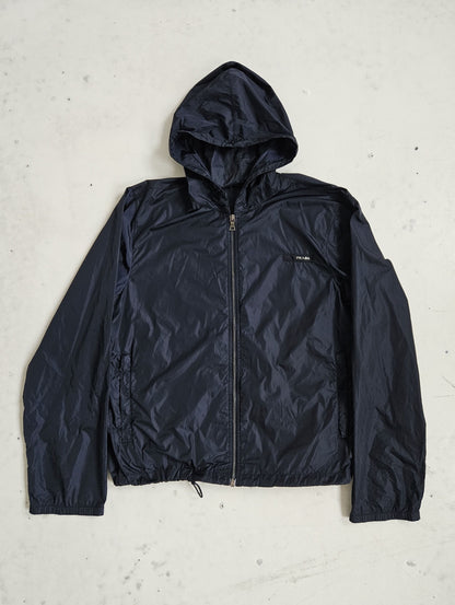 Prada sport art scg59h nylon chest logo hooded windbreaker