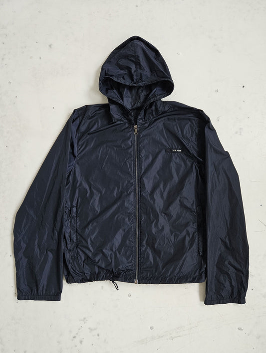Prada sport art scg59h nylon chest logo hooded windbreaker