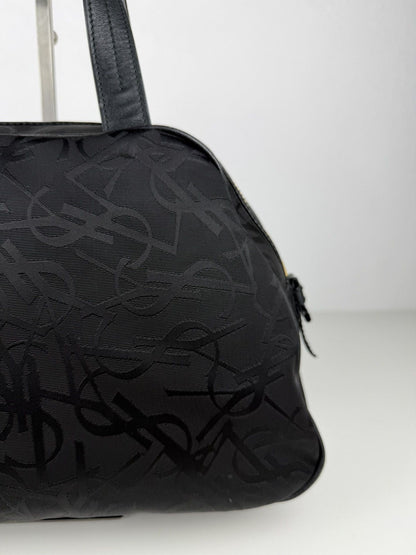 YSL Rive Gauche monogram obi bow bowler bag