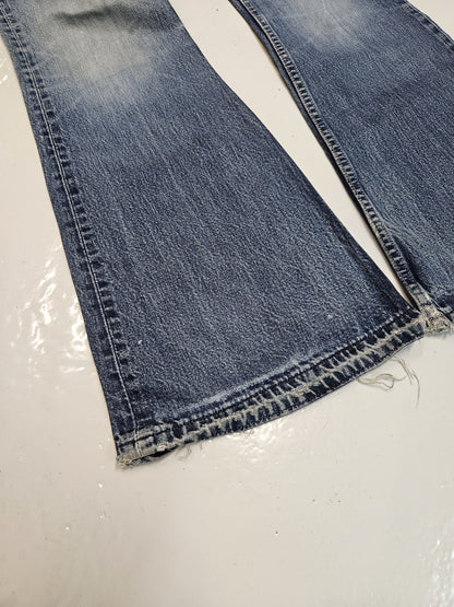 Vintage y2k levis 544 distressed flared denim