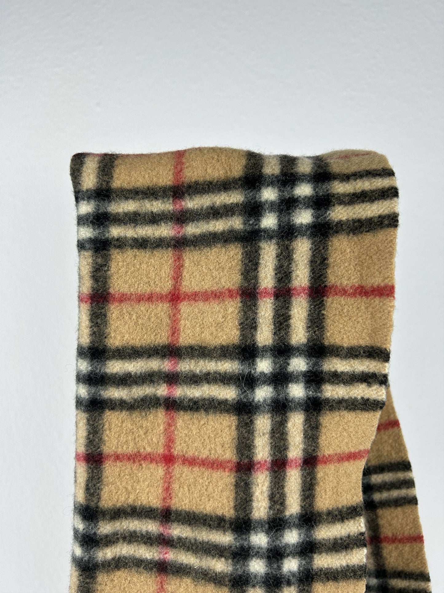 Vintage Burberry nova check wool and cashmere scarf