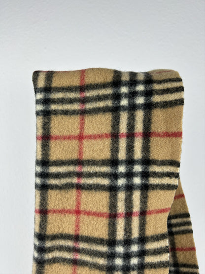 Vintage Burberry nova check wool and cashmere scarf