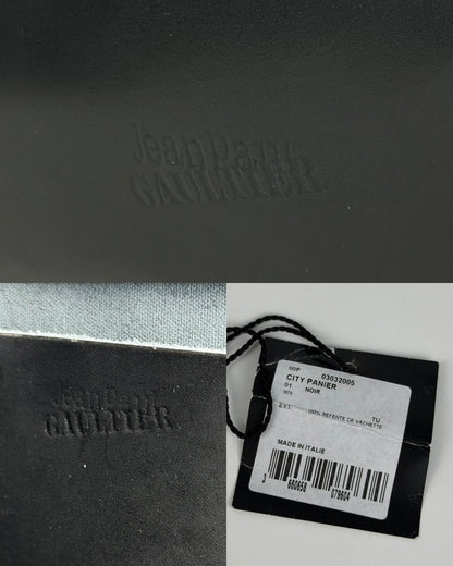 SS2000 Jean Paul Gaultier city panier leather tote bag