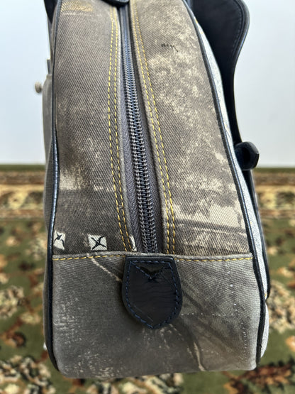 Vintage y2k Dior by John Galliano double saddle denim bowling bag