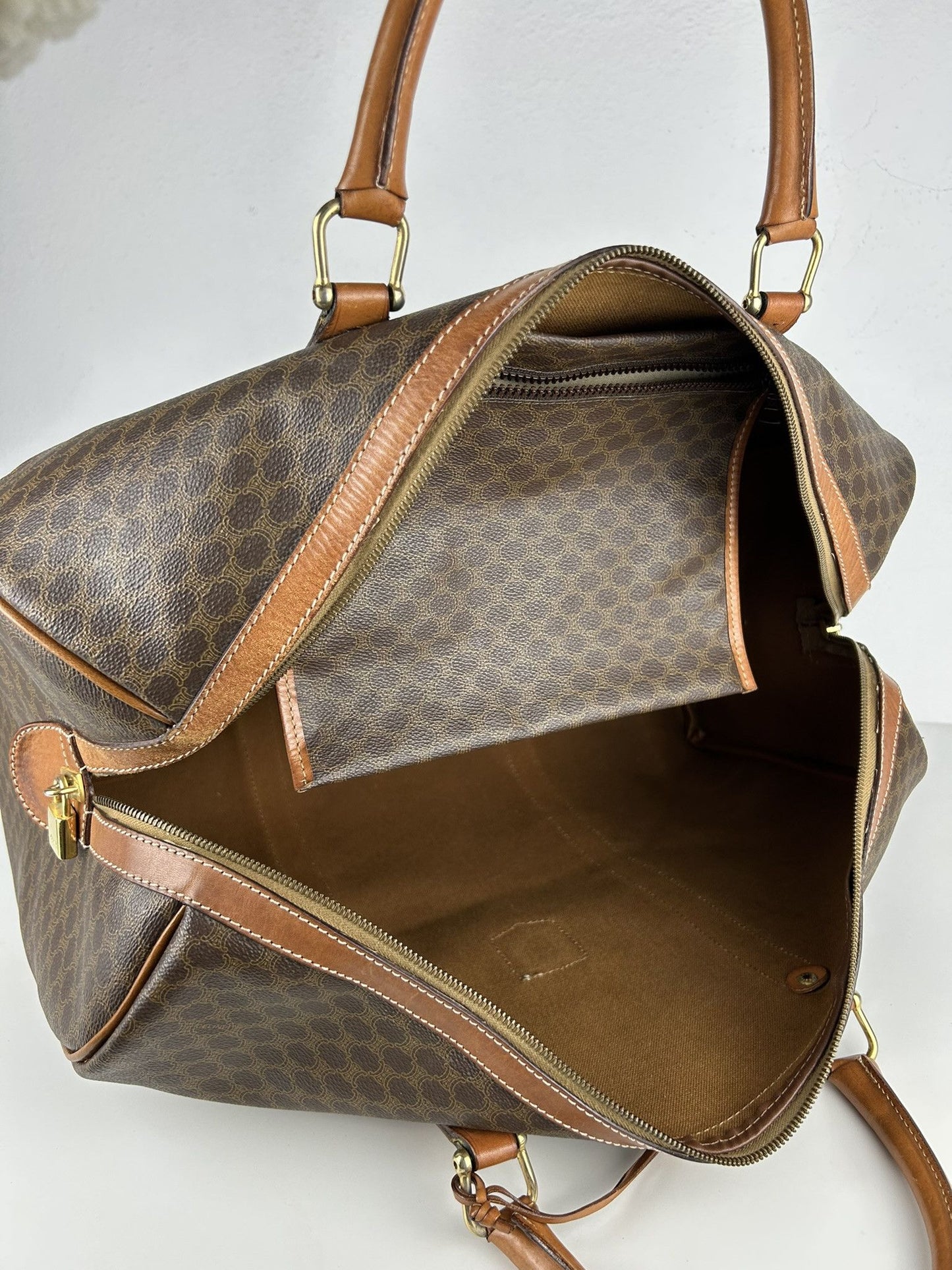 Vintage 90s Celine macadam monogram boston bag