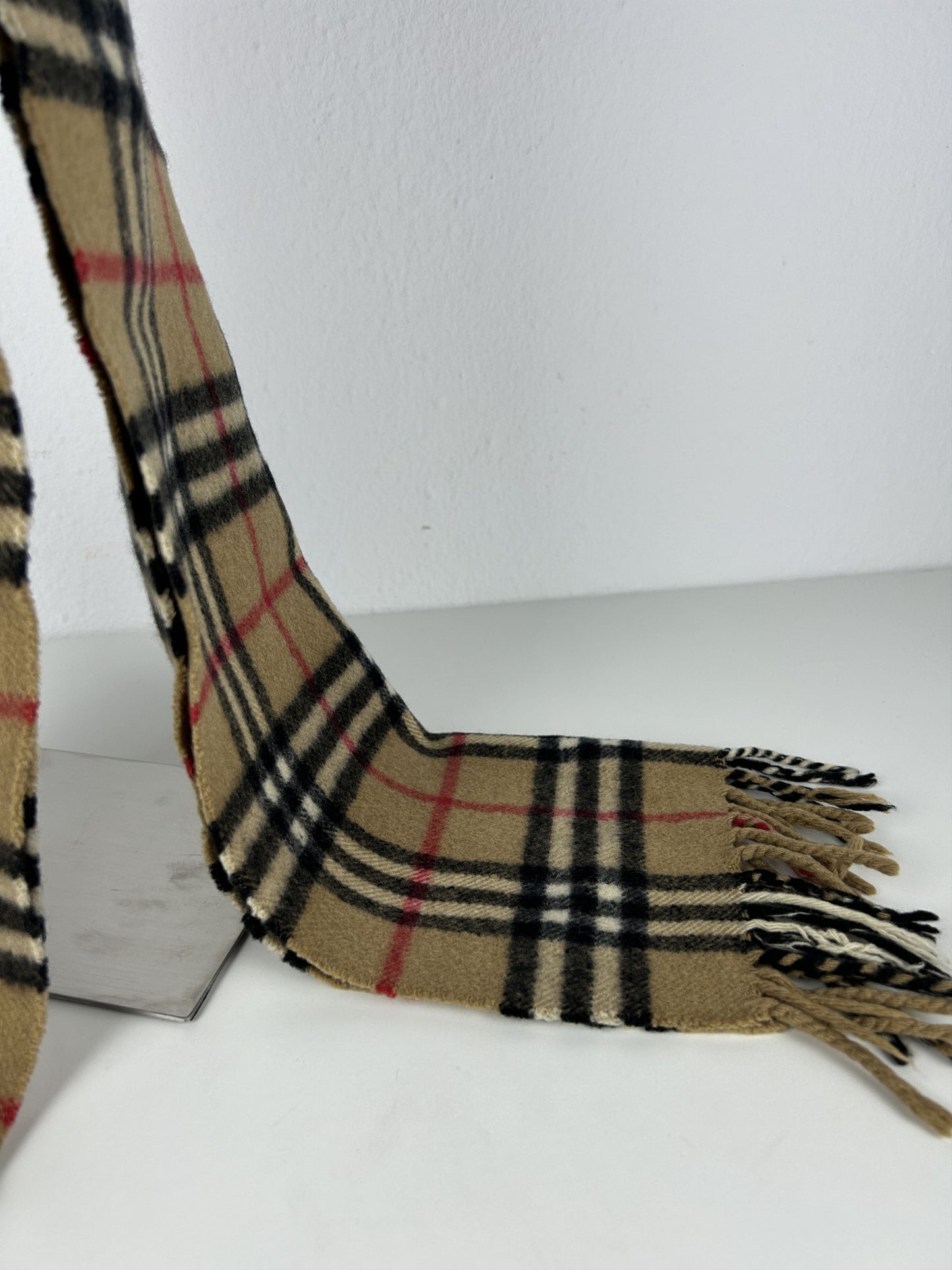 Vintage Burberry nova check cashmere scarf