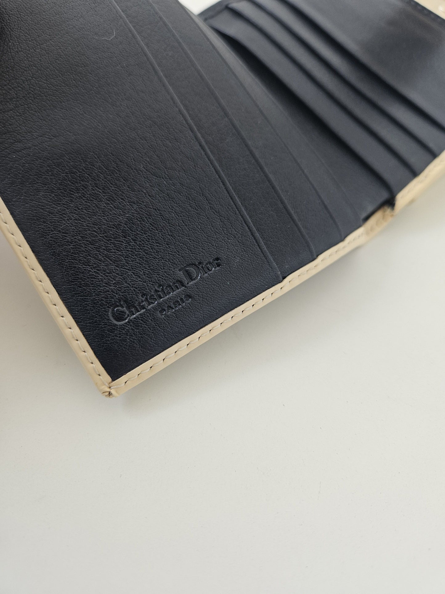 Vintage y2k Dior trotter monogram trifold wallet