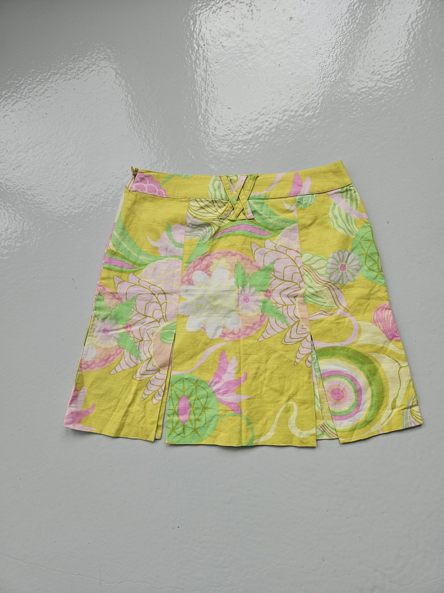 Dolce & Gabbana floral print linen & cotton mini skirt