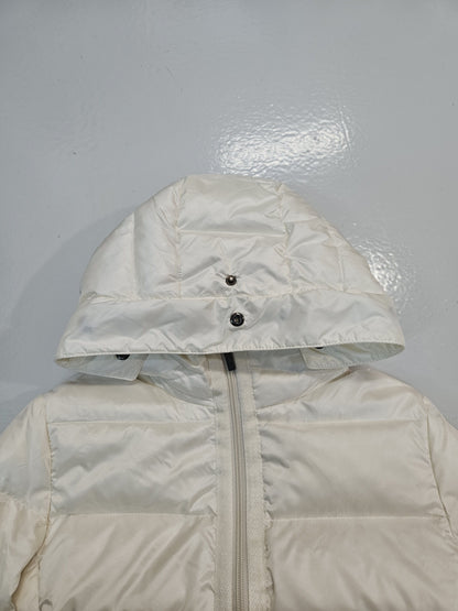Moncler hooded puffer jacket with badge