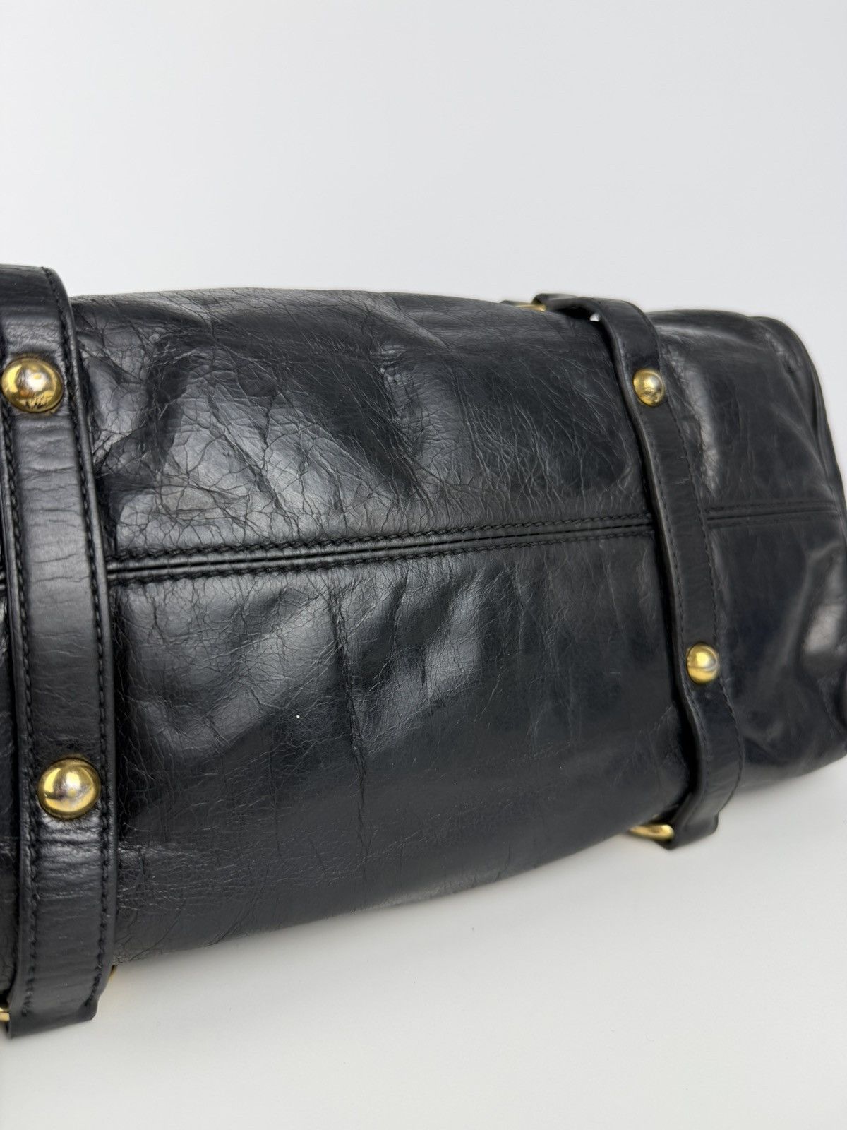 Miu miu vitello bow bag in black