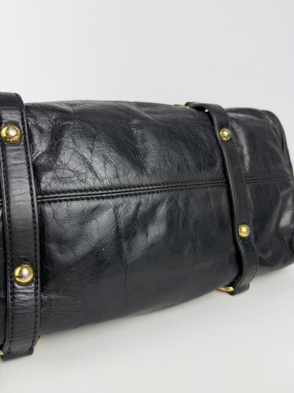 Miu miu vitello bow bag in black