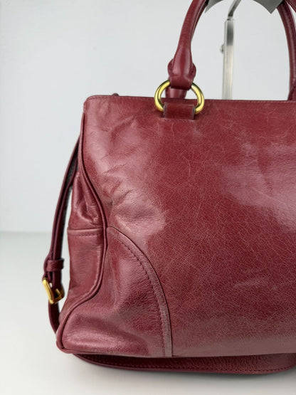Miu miu vitello lux leather tote bag
