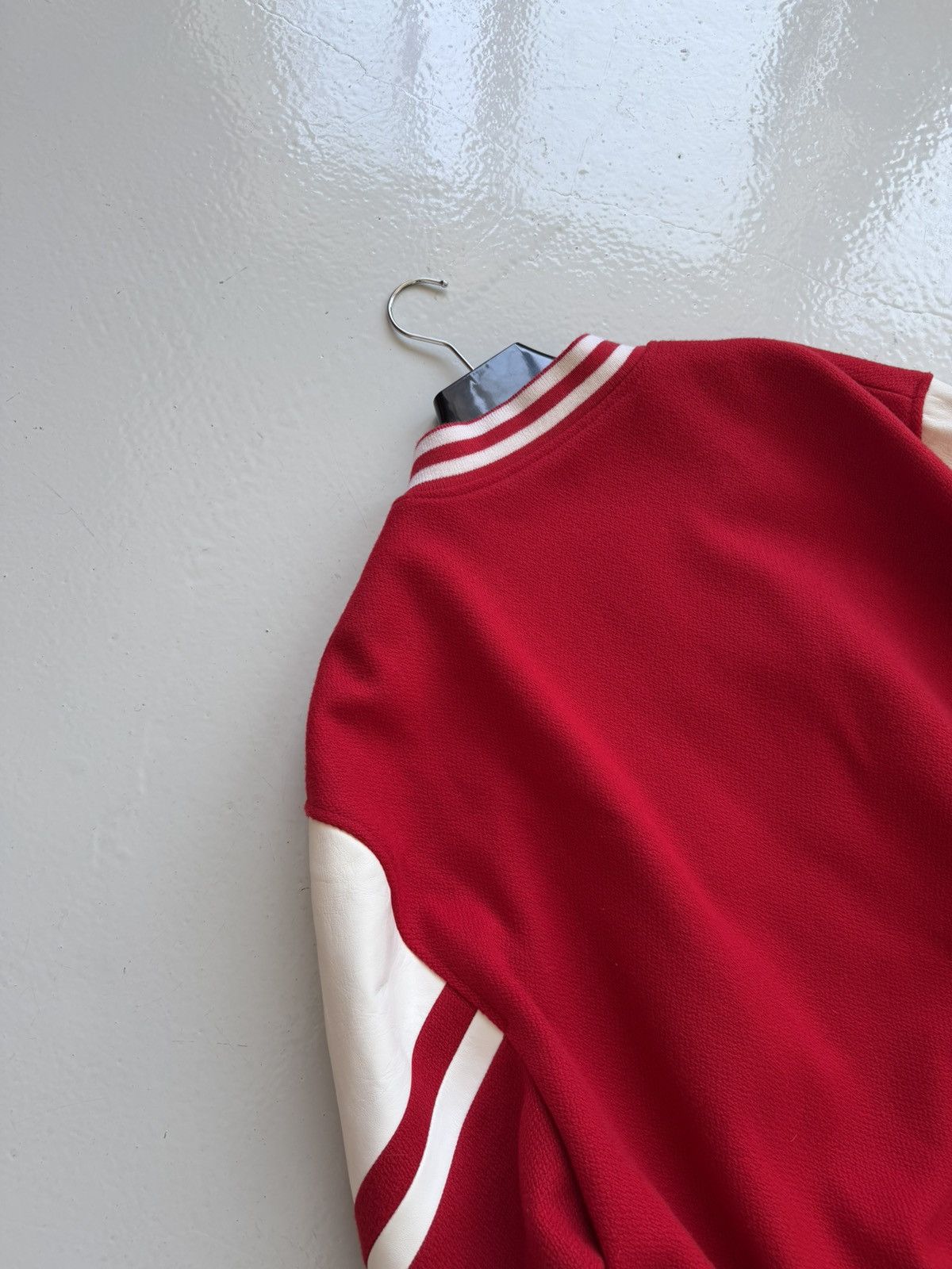 Celine Jackson C patch teddy varsity jacket