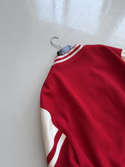 Celine Jackson C patch teddy varsity jacket