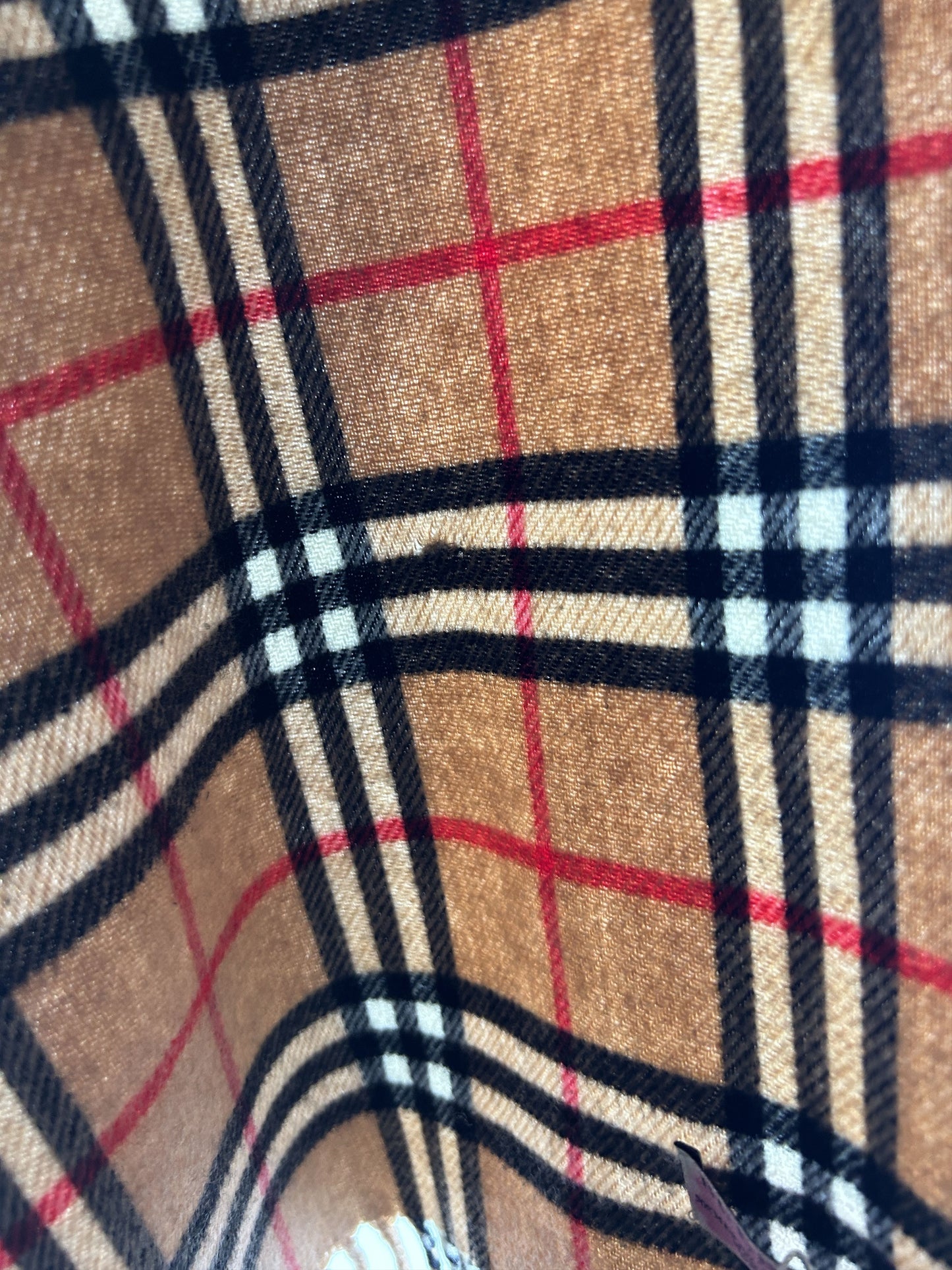 Vintage Burberry nova check merino wool and cashmere scarf