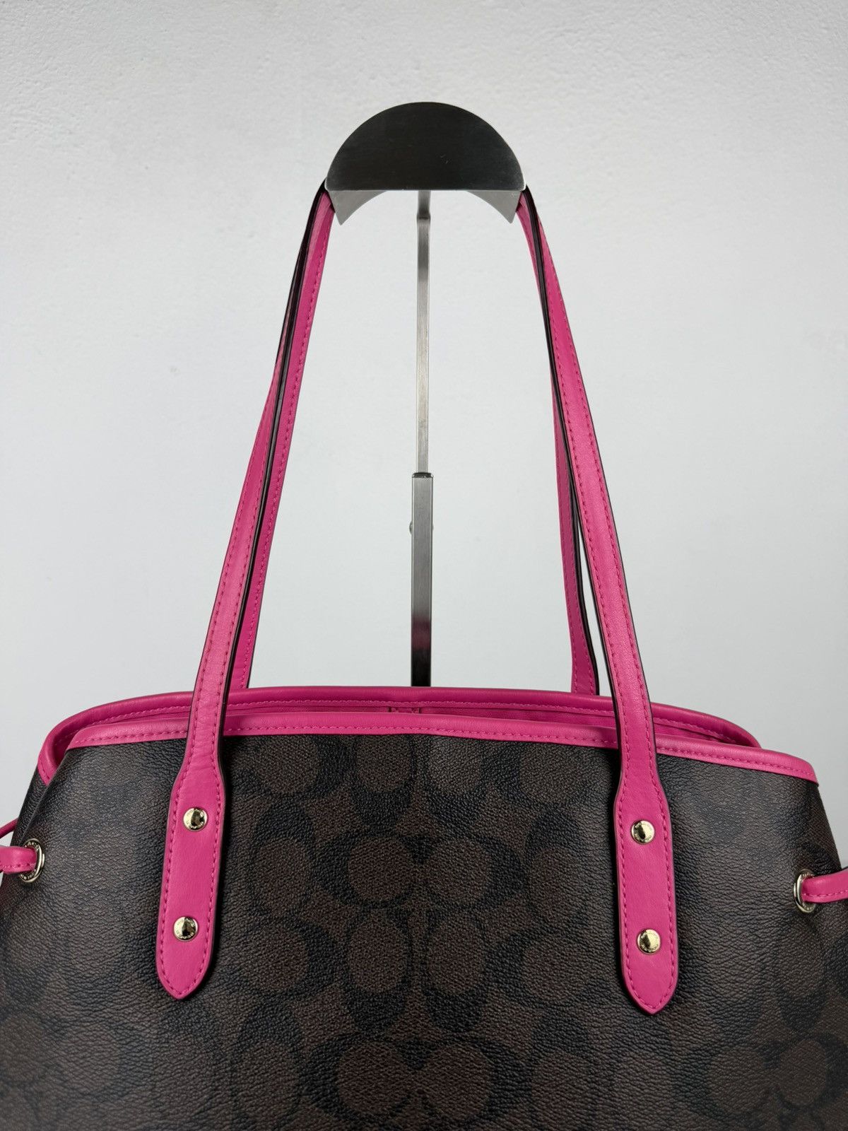 Coach signature coated canvas drawstring carryall tote