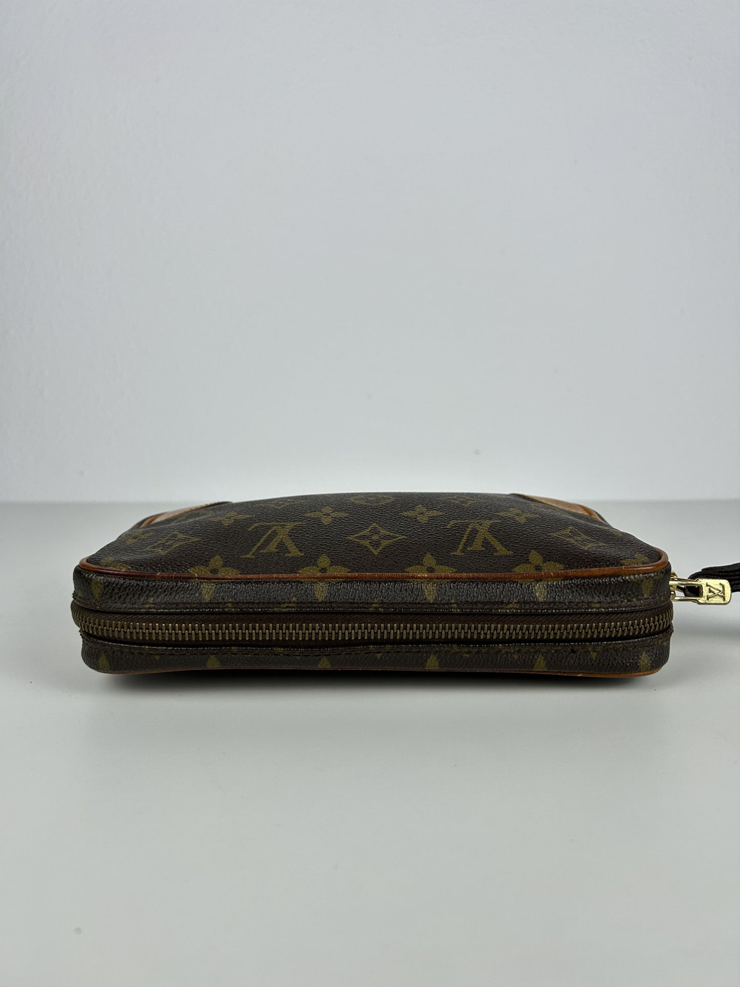 Vintage 80s Louis Vuitton marly dragonne monogram wristlet clutch bag
