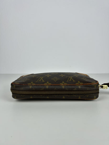 Vintage 80s Louis Vuitton marly dragonne monogram wristlet clutch bag