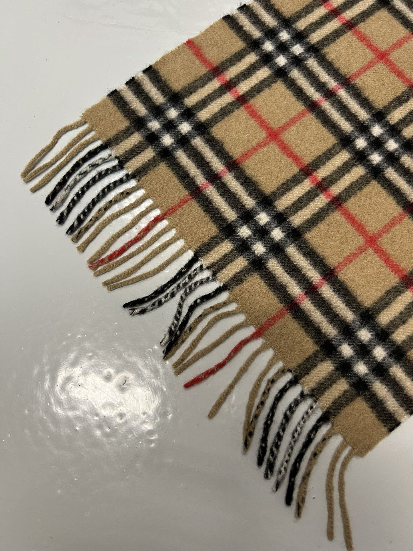 Vintage Burberry nova check cashmere scarf