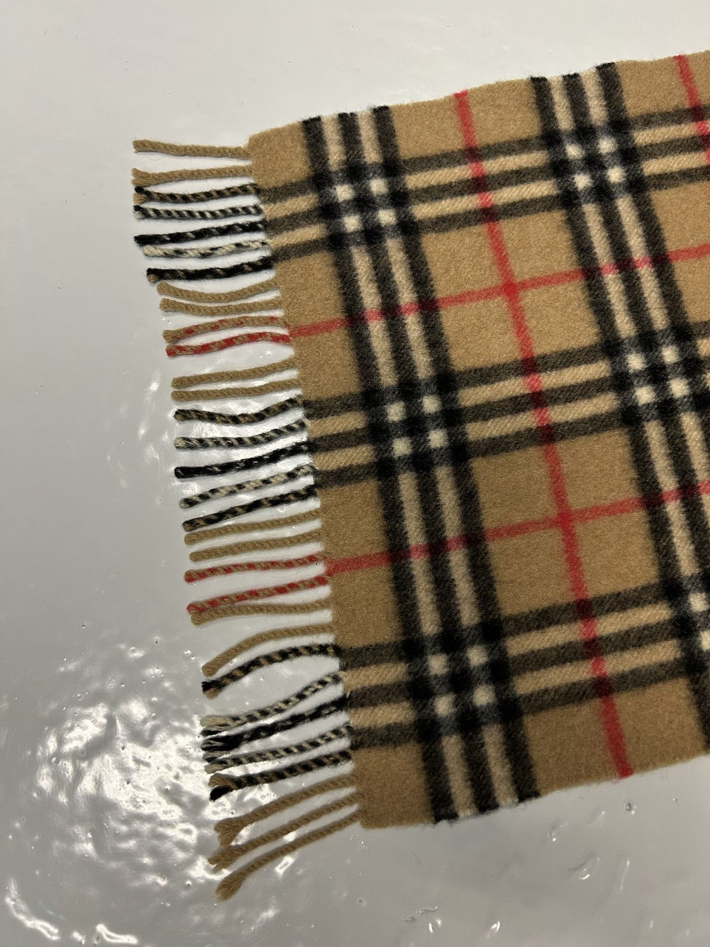 Vintage Burberry nova check cashmere scarf
