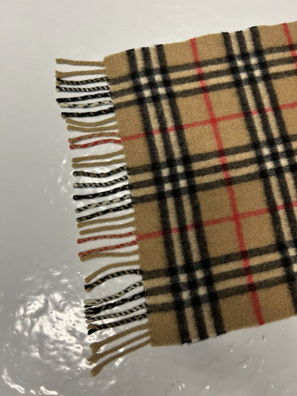 Vintage Burberry nova check cashmere scarf