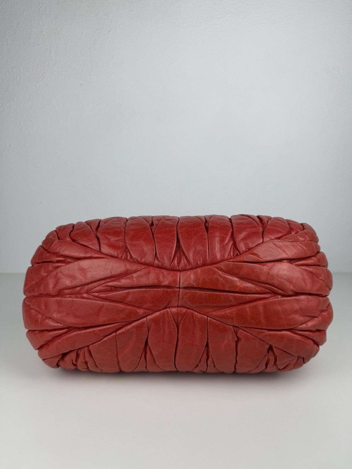 Miu Miu matelasse pleated leather handbag