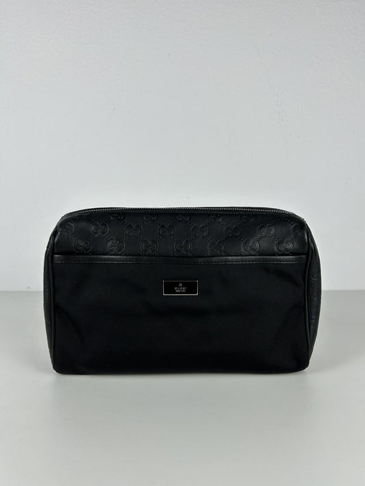 Gucci guccissima leather and nylon toiletry bag