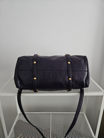 Miu miu vitello bow bag in deep purple