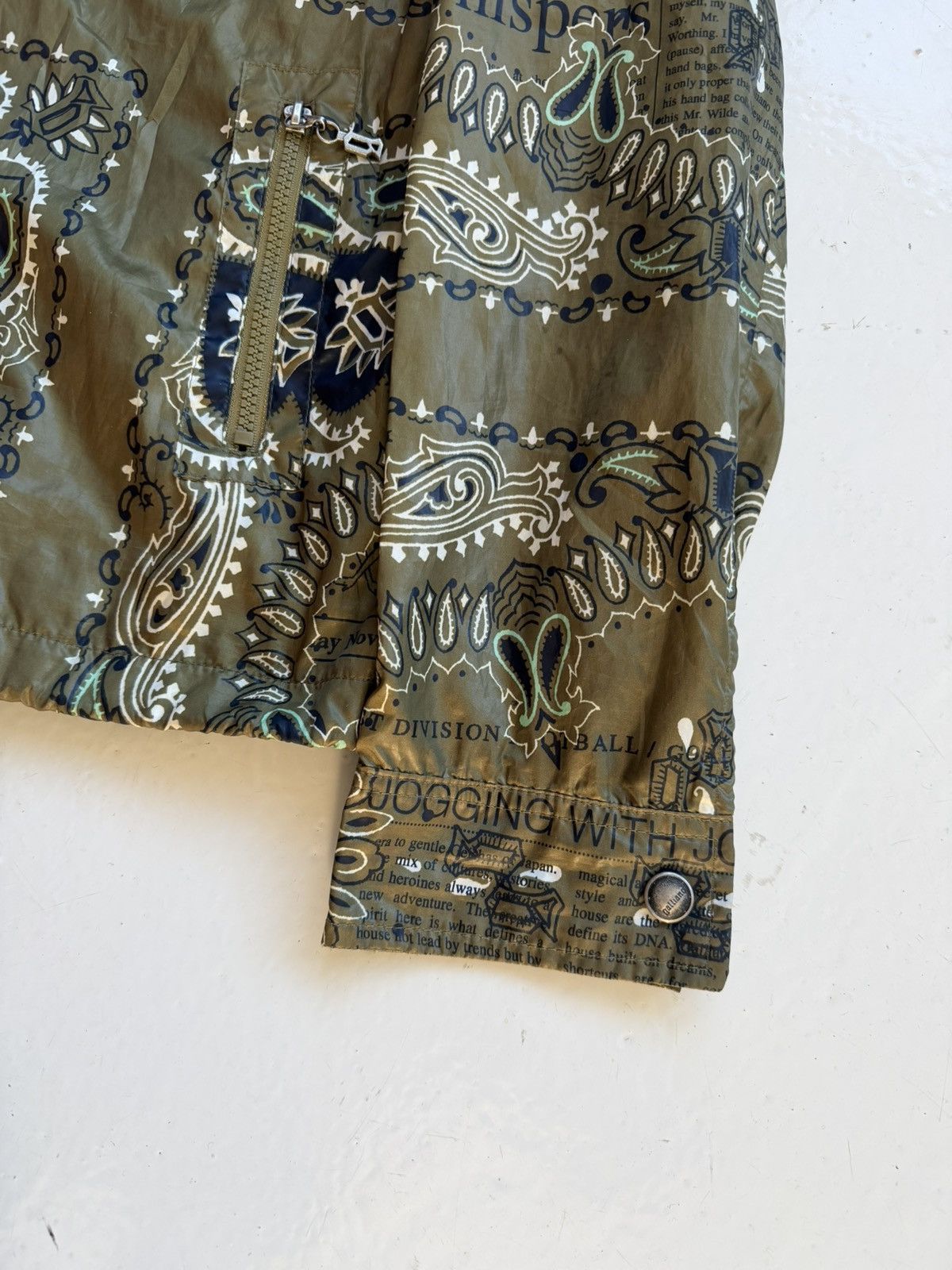 John Galliano newspaper print windbreaker jacket