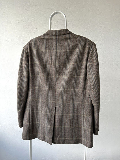 Vintage handmade checkered cashmere blazer