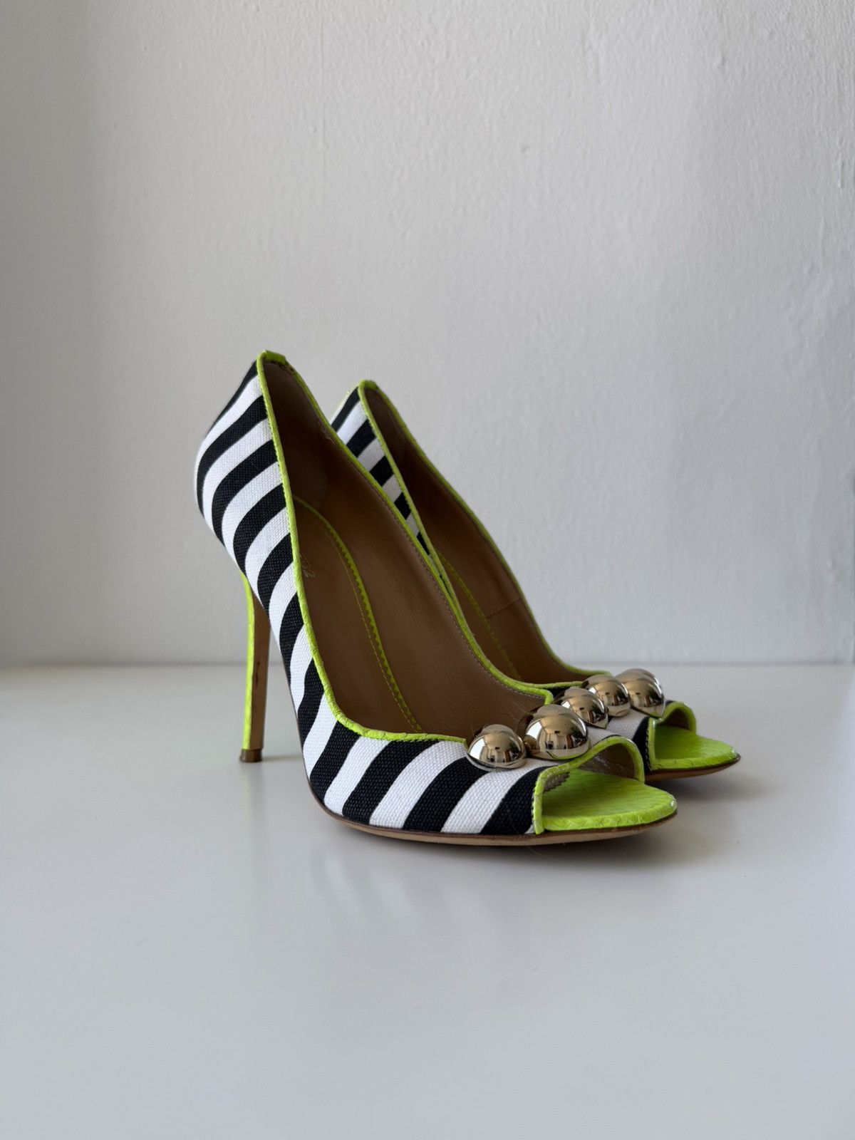 Dsquared2 multi colour open toe heels pumps