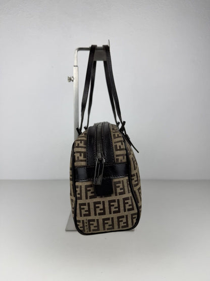 Fendi zucchino monogram canvas mini bowling bag