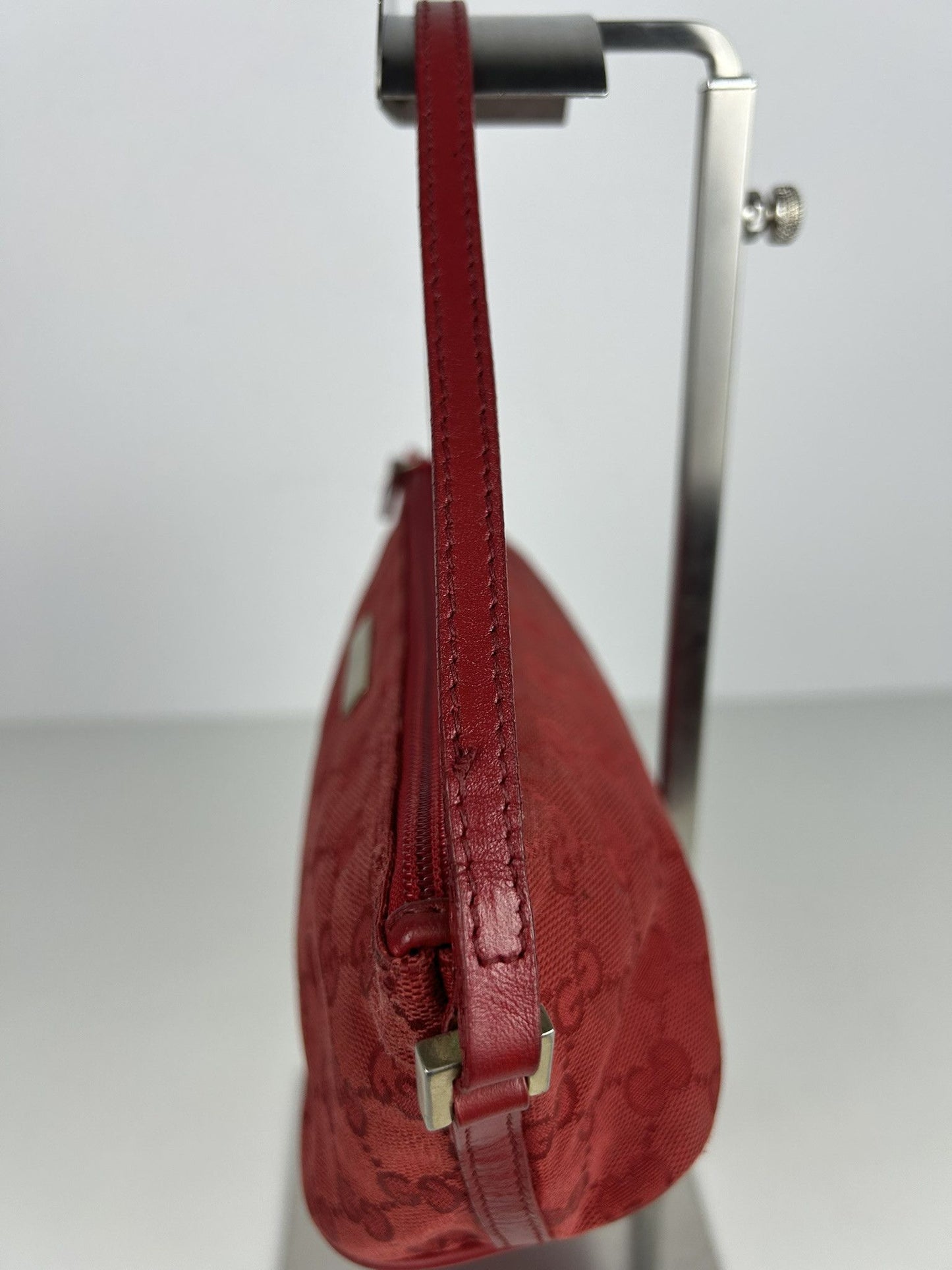 Vintage y2k gucci monogram canvas boat bag pochette