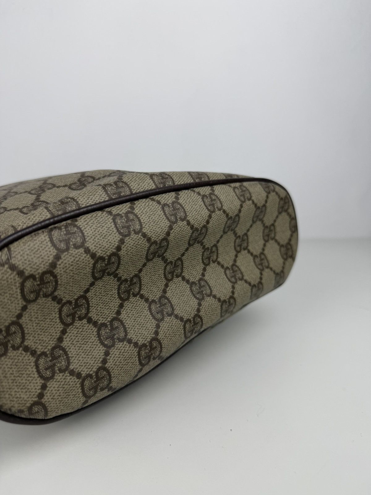 Vintage 80s Gucci monogram drawstring bucket bag