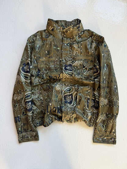John Galliano newspaper print windbreaker jacket