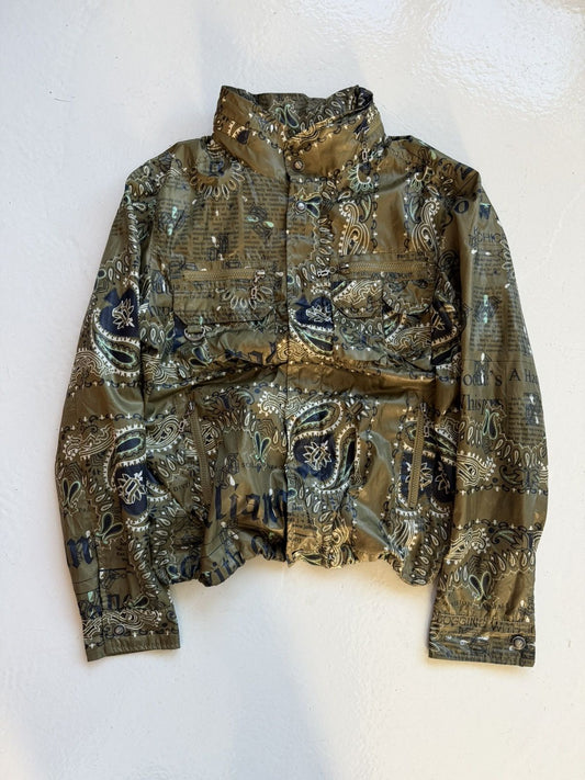 John Galliano newspaper print windbreaker jacket