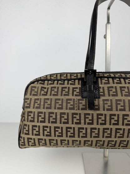 Fendi zucchino monogram canvas mini bowling bag