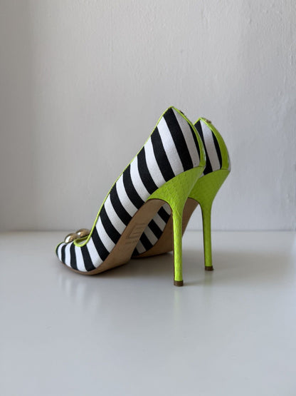 Dsquared2 multi colour open toe heels pumps