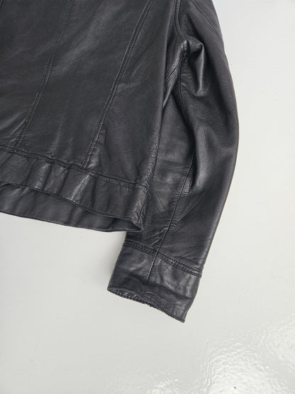 Archive y2k multipocket cropped lambskin leather jacket