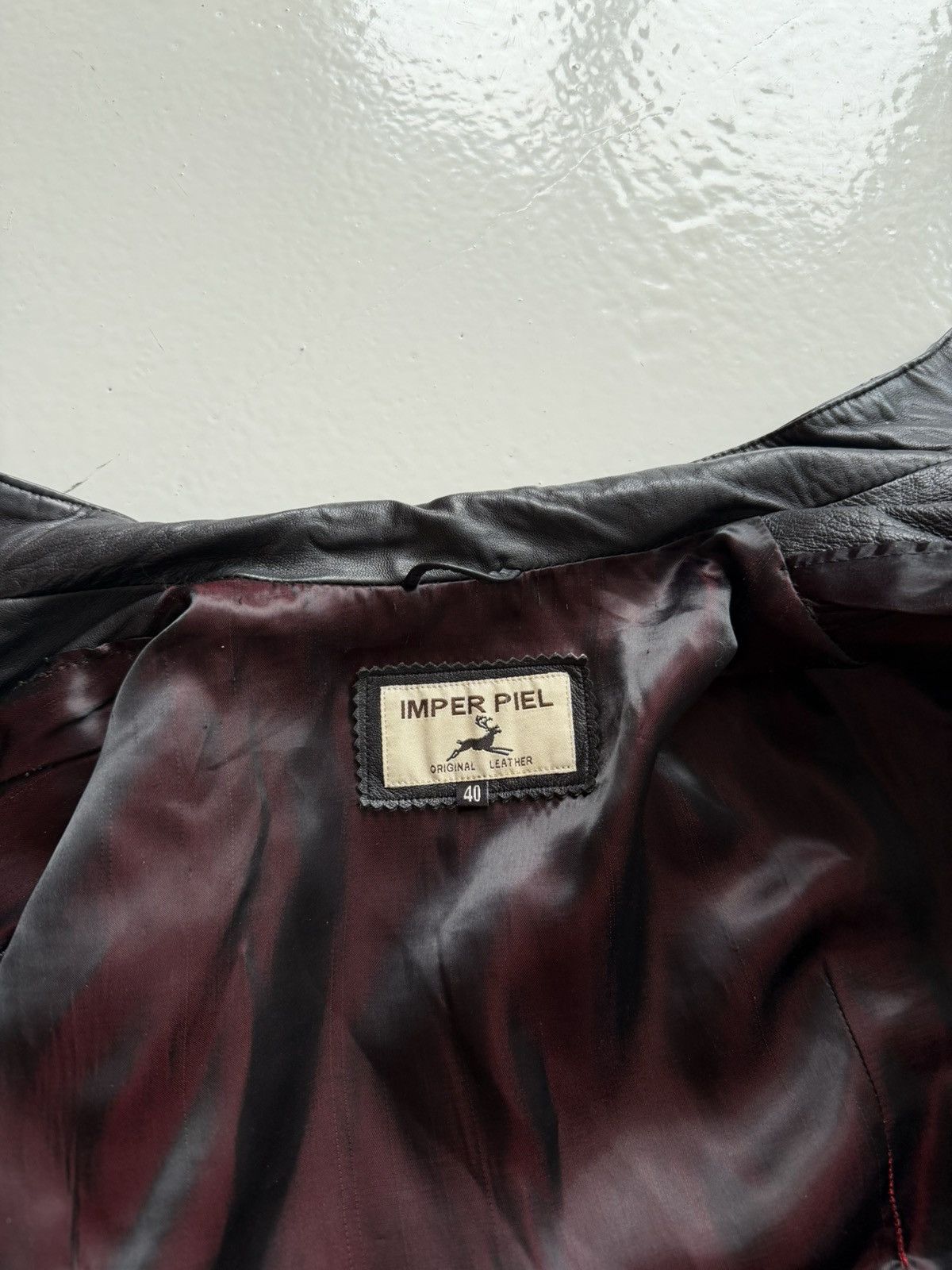 Vintage leather biker jacket