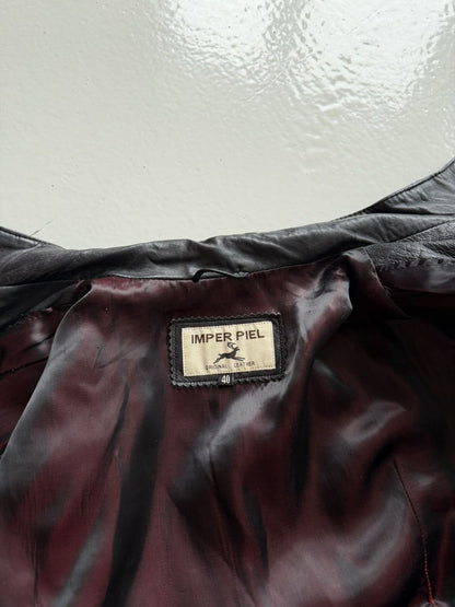 Vintage leather biker jacket
