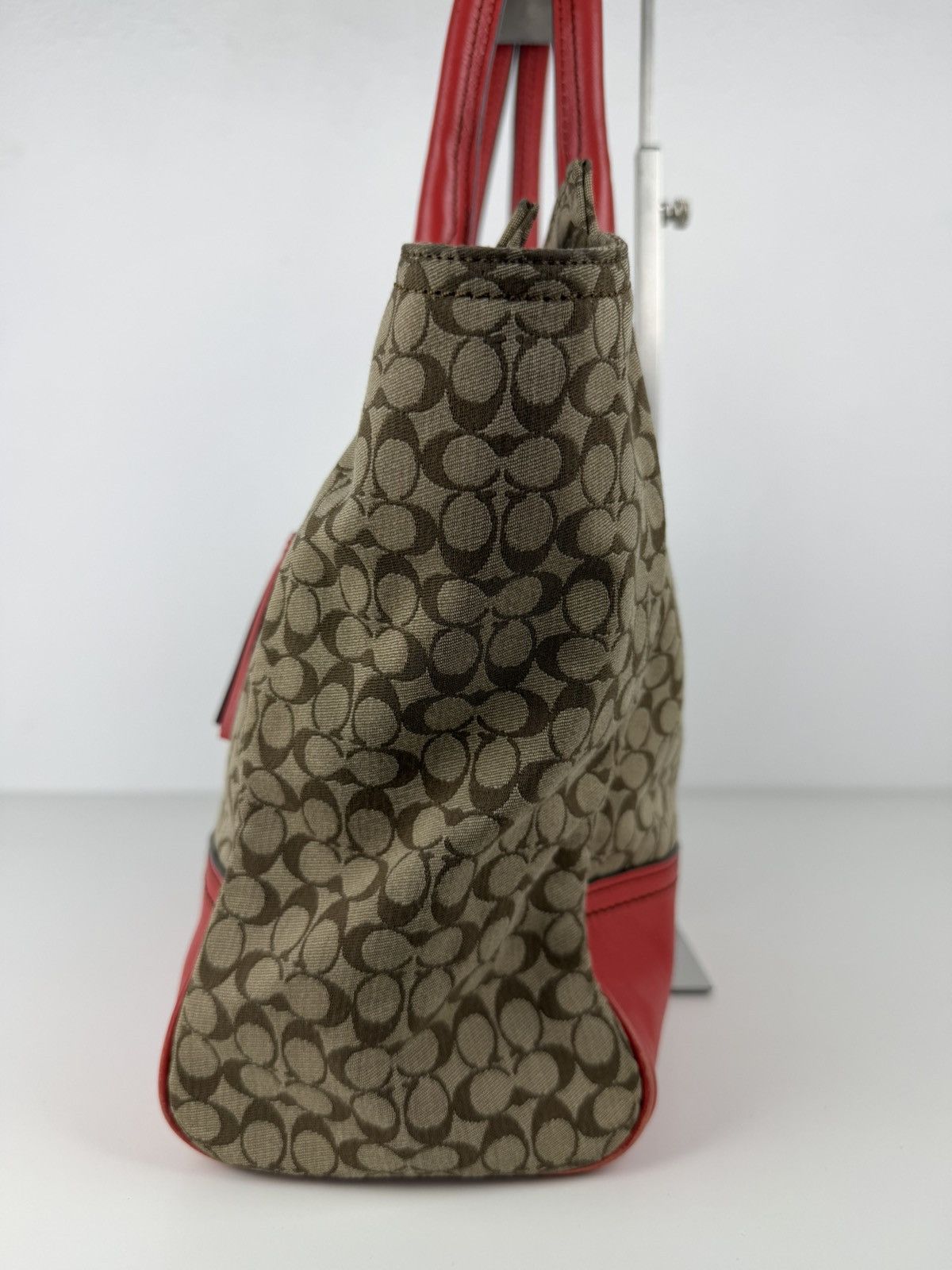 Coach legacy stripe candace carryall tote