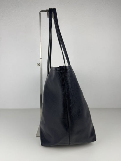 Coach crossgrain leather taxi tote dark navy